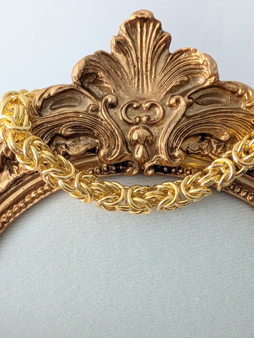 Women's Gold Byzantine Bracelet - 18k Gold-plated - 7.85"